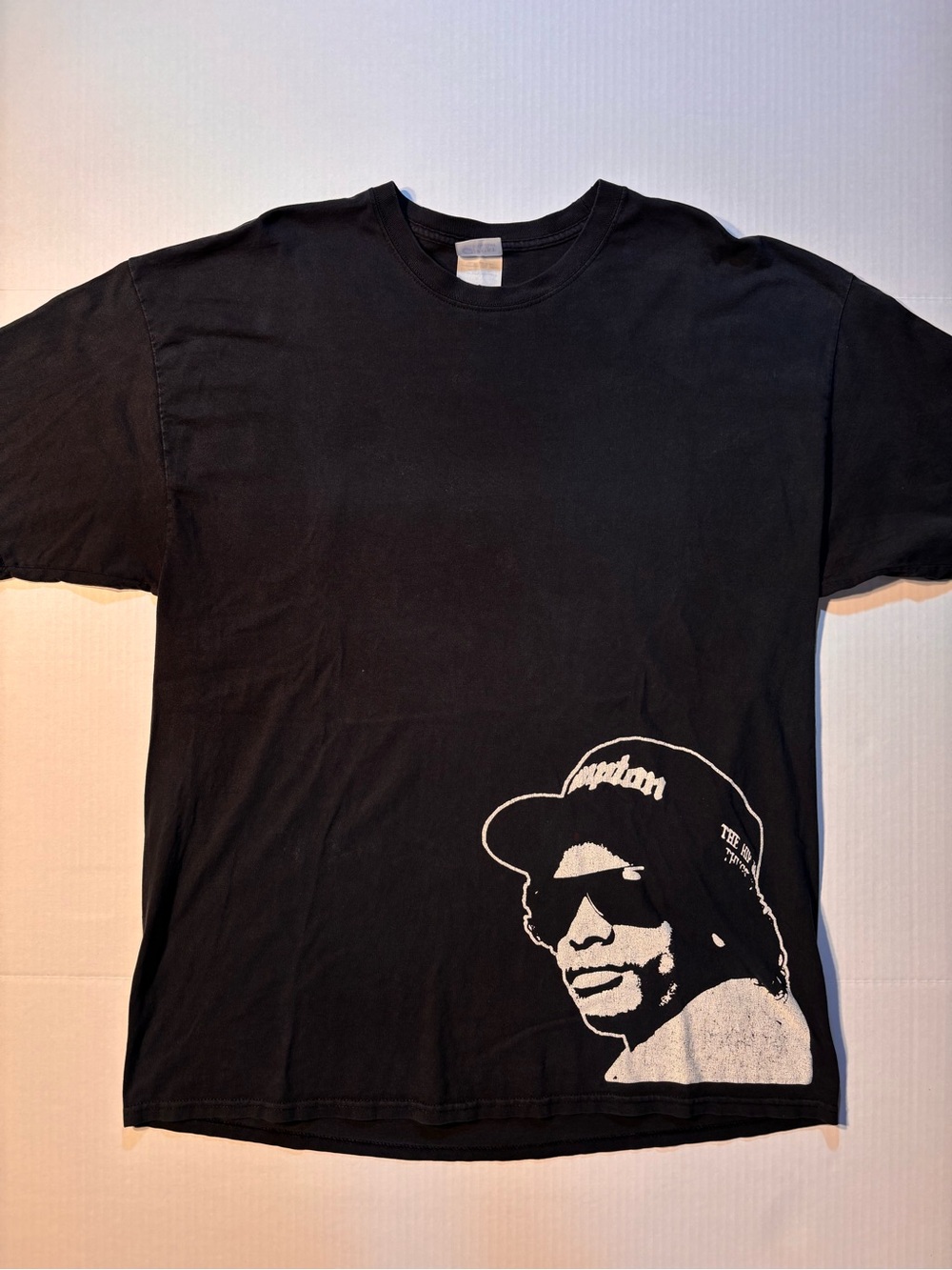 Vtg Eazy E NWA Ruthless Records Hip Hop Rap Y2K Black Graphic T-shirt Sz XXL